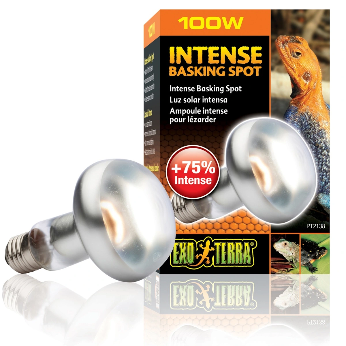 Exo Terra Intense Basking Spot 100 W - Effektiv UVA-varmespot til terrarier